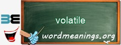 WordMeaning blackboard for volatile